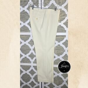 Talbots Petite NWT Ivory Modern Cut Flat Front Straight Leg Dress Pants Size 12P